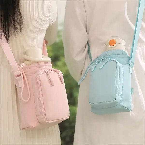 Water Bottle Phone Crossbody Storage Bag for Outing