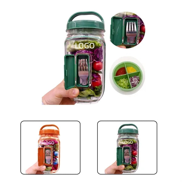 Plastic Side-opening Salad Food AirtightStorage Jar