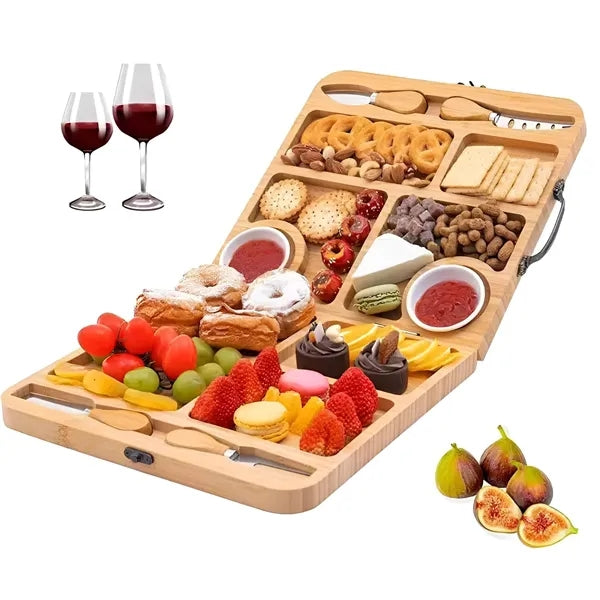 Folding Outdoor Picnic Cheese Tray Set
