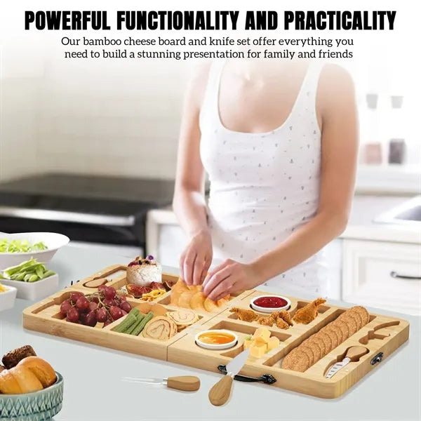 Folding Outdoor Picnic Cheese Tray Set