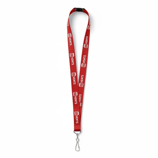 3/4" Full Color Polyester Lanyard With J Hook and Breakaway