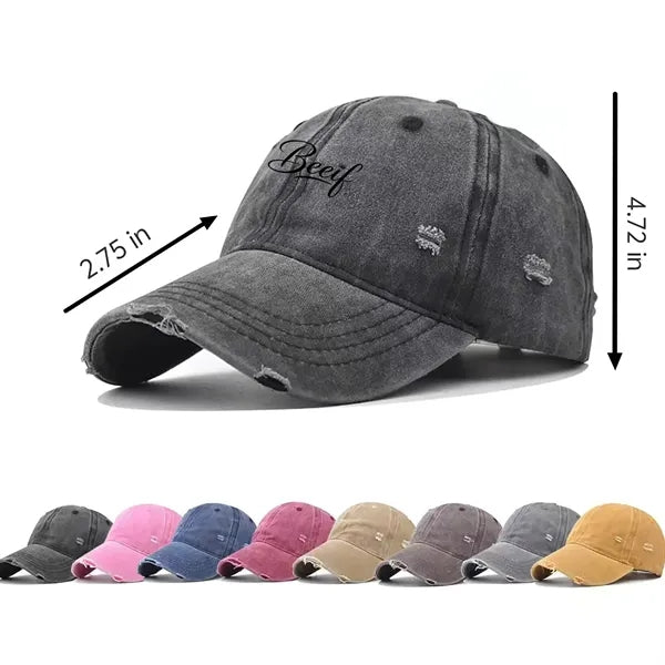 Distressed Cotton Baseball Cap