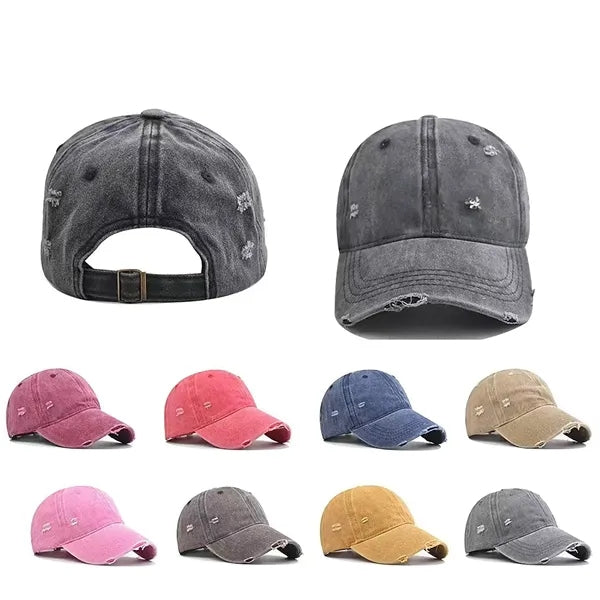 Distressed Cotton Baseball Cap