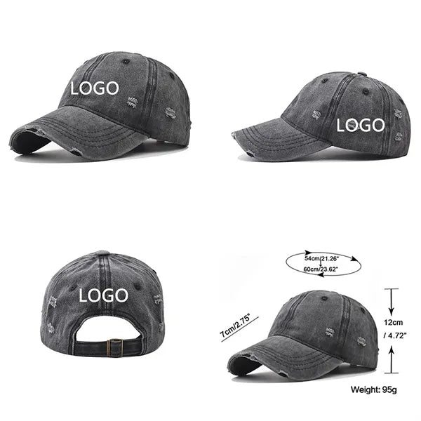 Distressed Cotton Baseball Cap