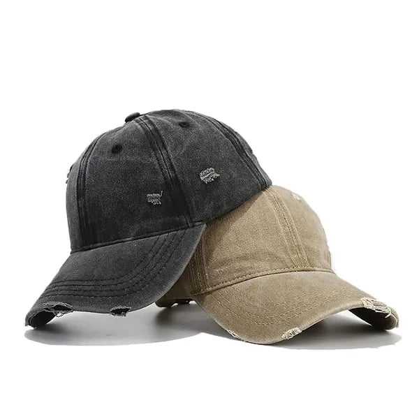 Distressed Cotton Baseball Cap