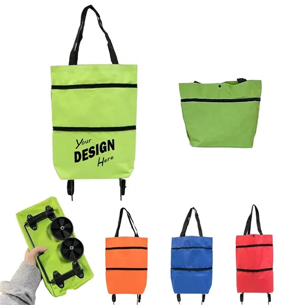 Foldable Wheeled Shopping Tote Bag
