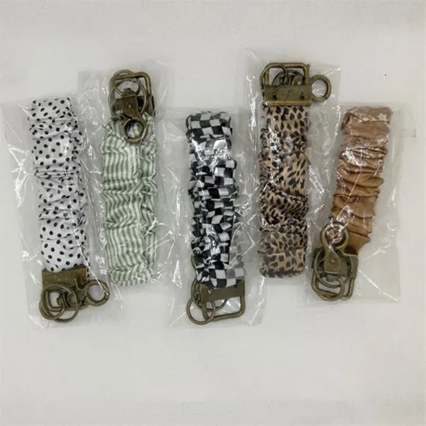 Fashionable Fabric Wristlet Keychain