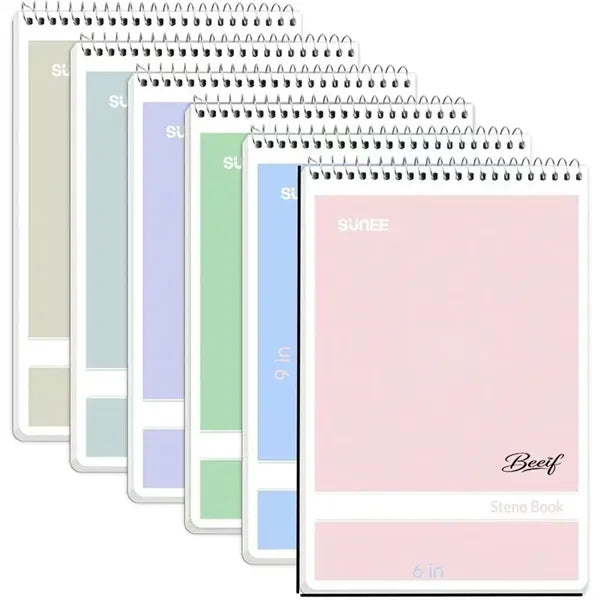 Pastel Color Spiral Steno Notebook