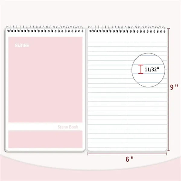 Pastel Color Spiral Steno Notebook