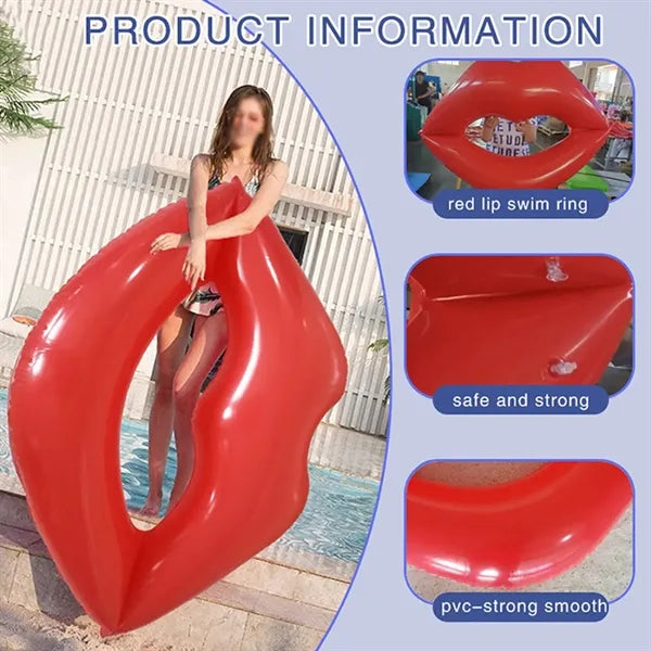 Giant Inflatable Red Lips Pool Float