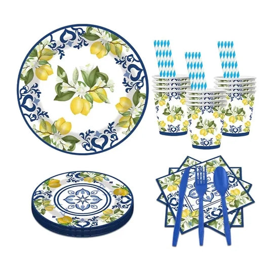 Disposable Tableware For 10 People - 8 Sets