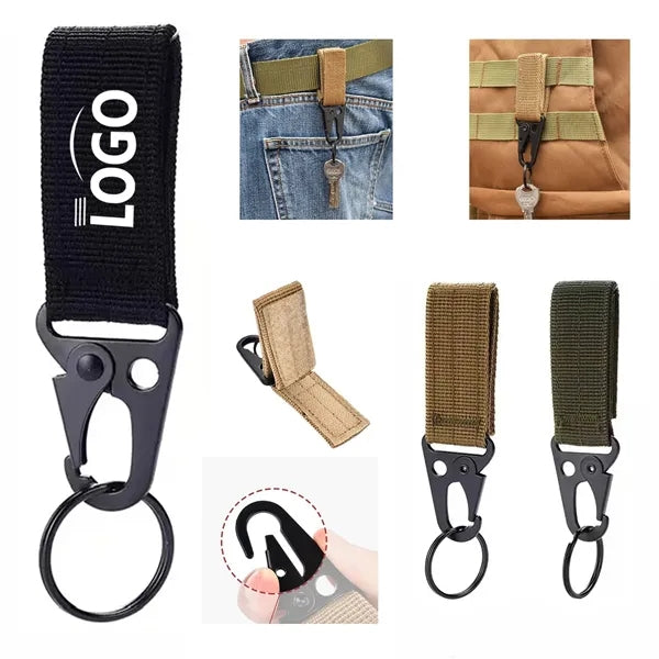 Low MOQ Multi-Function Webbing Eagle Beak Buckle Keychain