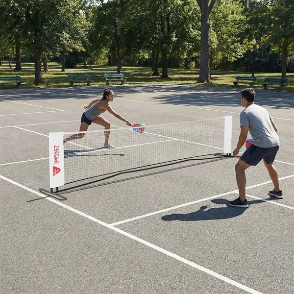 Pickleball Set Plus with Net, Imprinted Net & DS Paddles