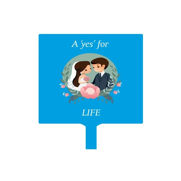 12x12 Custom Hand Fans Yes For Life