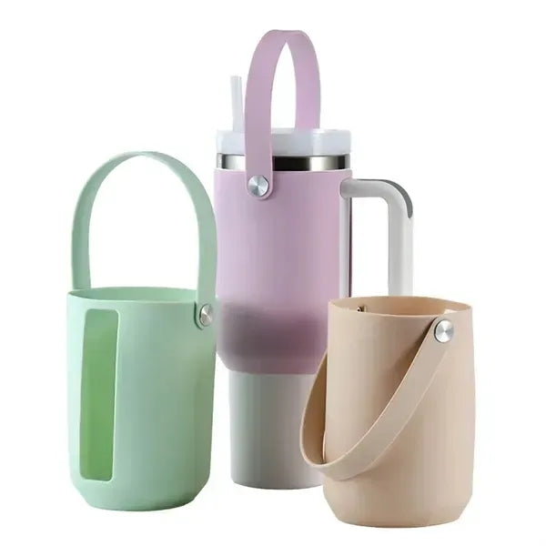 Silicone Travel Tumbler Carrier With Handle