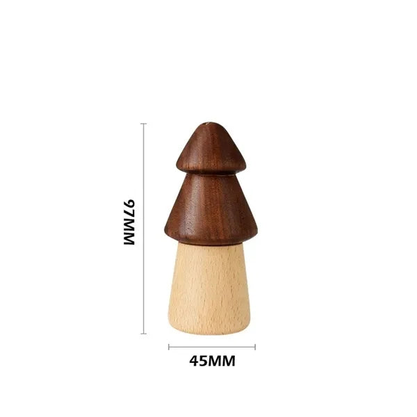 Natural Wood Pine Tree Toothpick Case