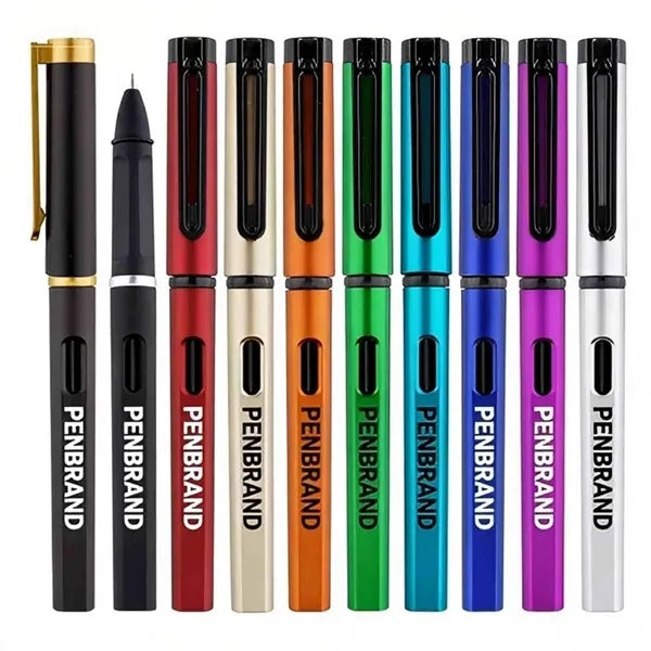 Logo Gel Pen Black Ink Rollerball Pre