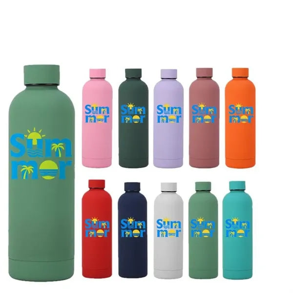 17 oz Narrow Mouth Double Wall Stainless Steel Vacuum Bottle