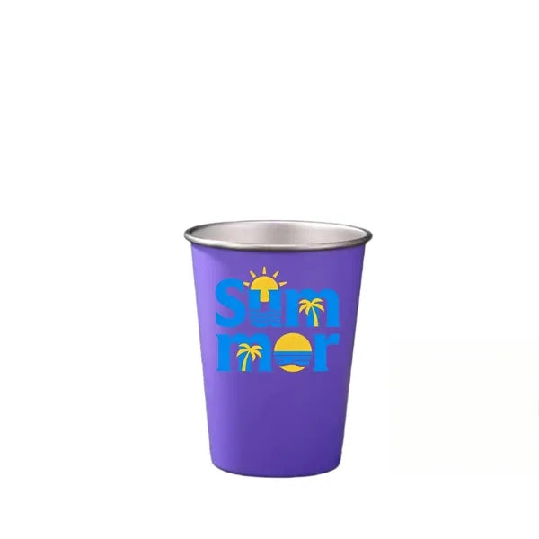 12 Oz Stainless Steel Straight Drink Cup with Custom Logo