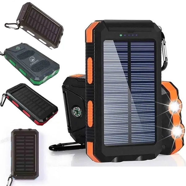 Portable Solar Power Bank With Compass