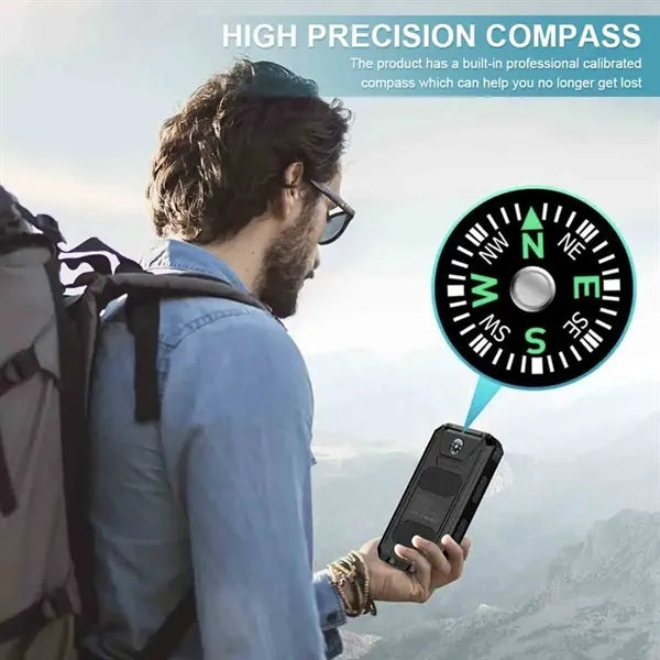 Portable Solar Power Bank With Compass