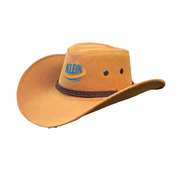 Retro Wide Brim Suede Cowboy Hat, Windproof & Sun Protection