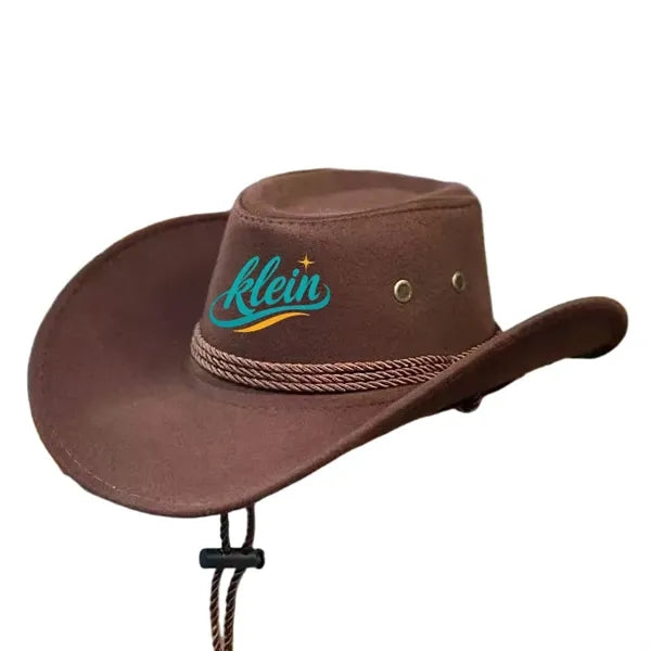 Retro Wide Brim Suede Cowboy Hat, Windproof & Sun Protection
