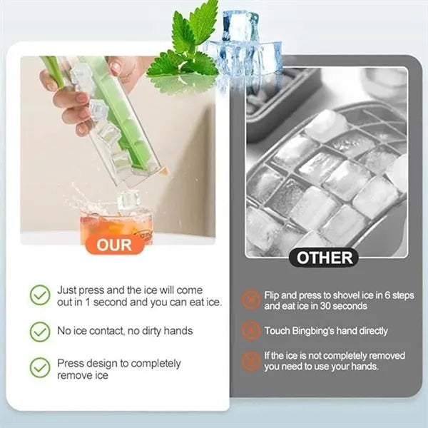 Portable Ice Cube Mold For Freezer BPA Free Easy Release