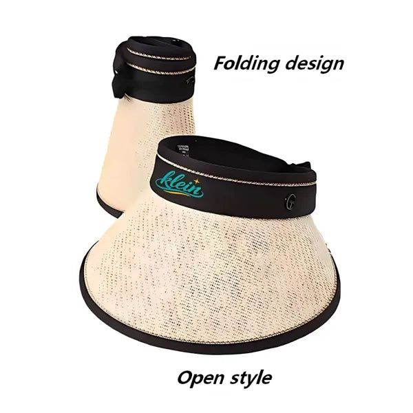 Logo UV Sun Visor Hat Wide Brim Outdoor Cap
