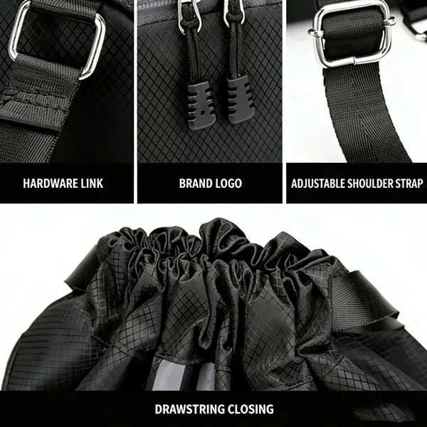 Dry Wet Separation Shoe Pocket Drawstring Backpack