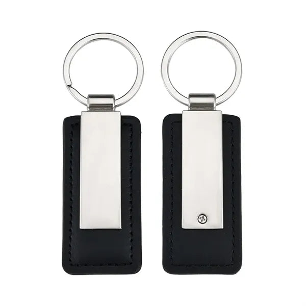 Metal PU Leather Car Keychain Custom Logo Key Ring