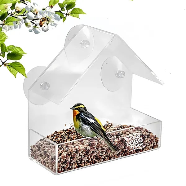 Clear Window Bird Feeder With Strong Suction Cup