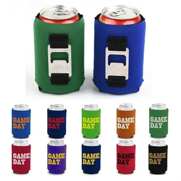 12oz Neoprene Can Cooler Sleeve with Bottle Opener