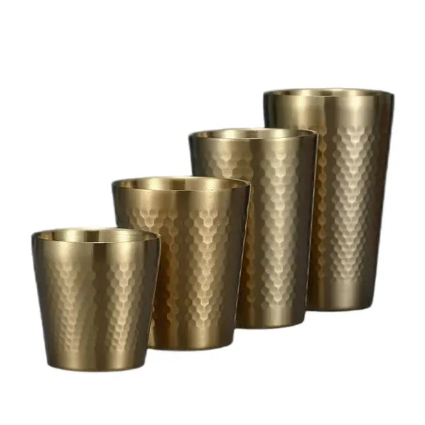 Double-Walled Hammered Stainless Steel Tumbler