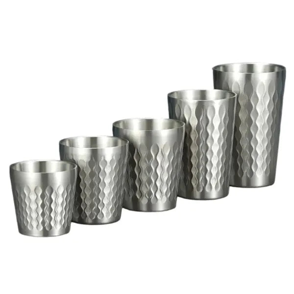 Double-Walled Hammered Stainless Steel Tumbler