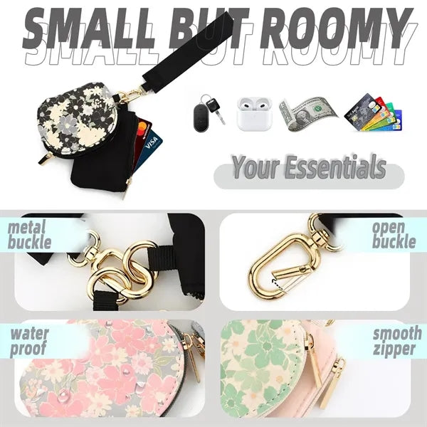 Mini Zip Around Keychain Wristlet Wallet