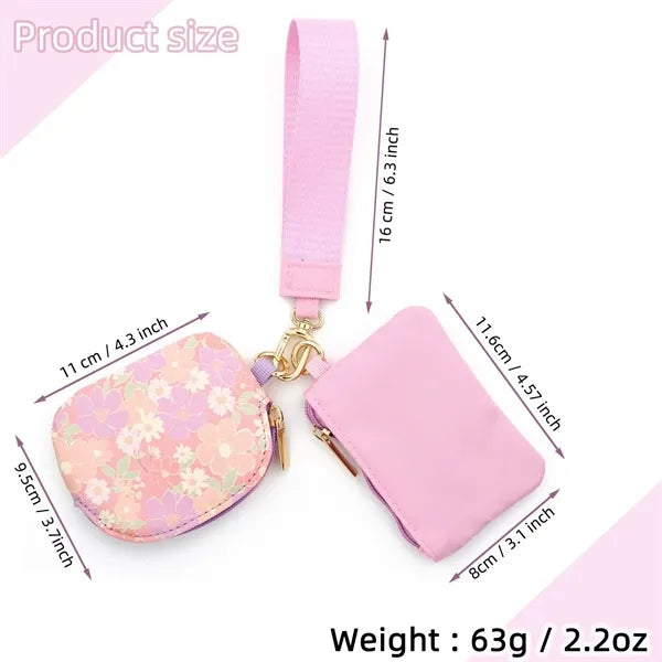 Mini Zip Around Keychain Wristlet Wallet