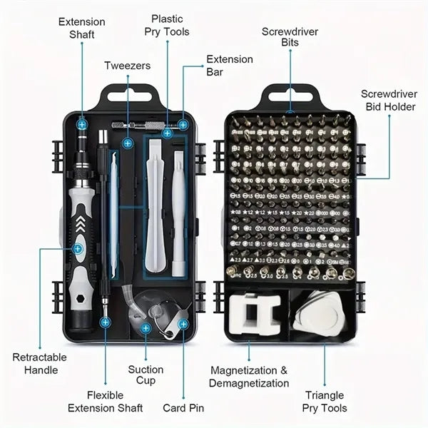 115 in 1 Precision Screwdriver Set Repair Kit