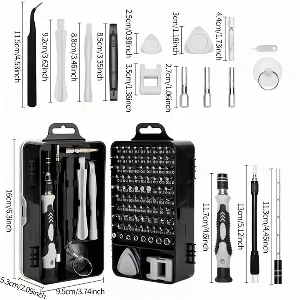 115 in 1 Precision Screwdriver Set Repair Kit