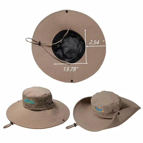 Logo Kids Outdoor Bucket Hat Adjustable Sun Cap