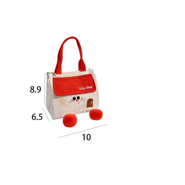 Logo Cute House Lunch Bag Large Insulated Work Tote