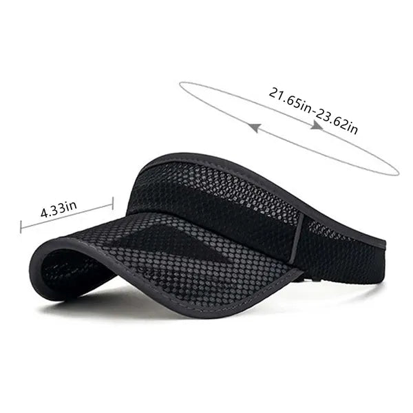 Sport Sun Visor Hat Adjustable Empty Top Mesh Lightweight