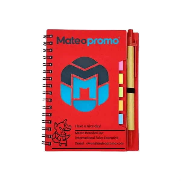 Logo Notebook with Pen and Sticky Notes Set