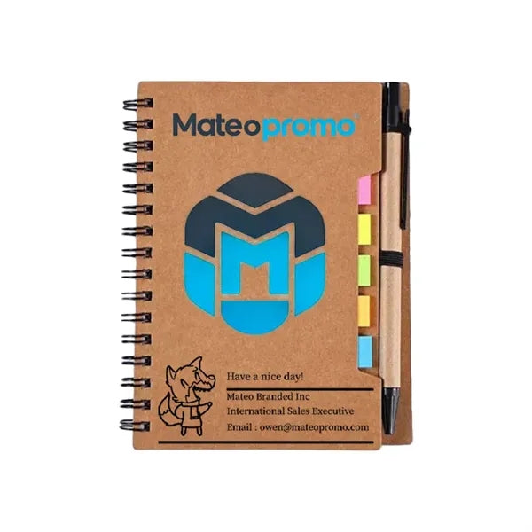 Logo Notebook with Pen and Sticky Notes Set