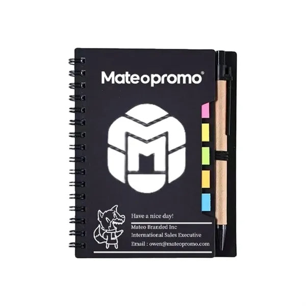 Logo Notebook with Pen and Sticky Notes Set