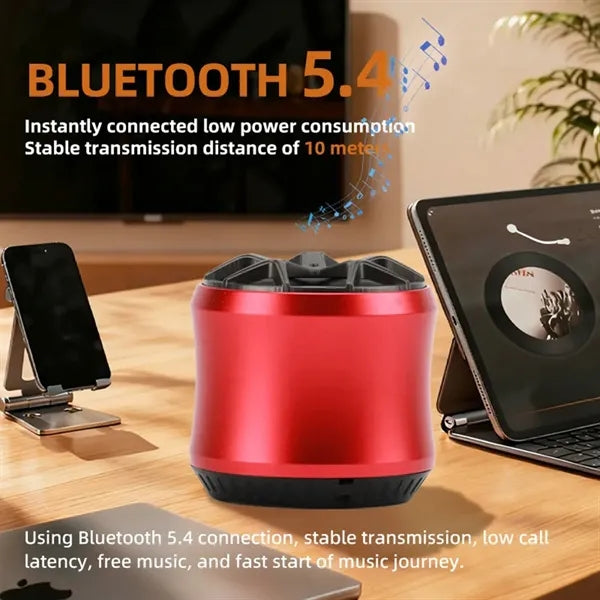 Metal Bluetooth Speaker, Mini Portable, Outdoor & Home Use