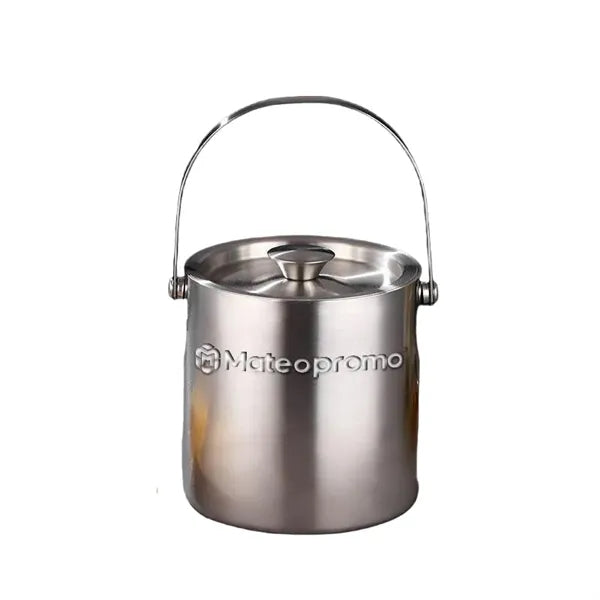 Logo Double Wall Stainless Steel Ice Bucket