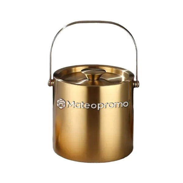 Logo Double Wall Stainless Steel Ice Bucket