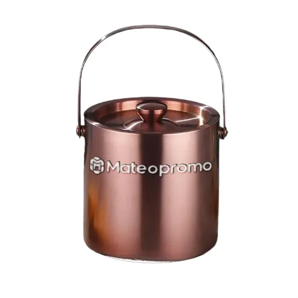 Logo Double Wall Stainless Steel Ice Bucket