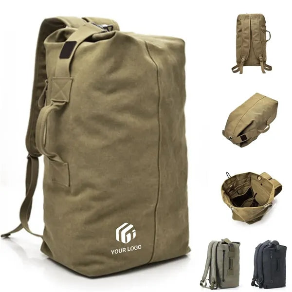 Large capacity top load travel tactical backpack duffel bag